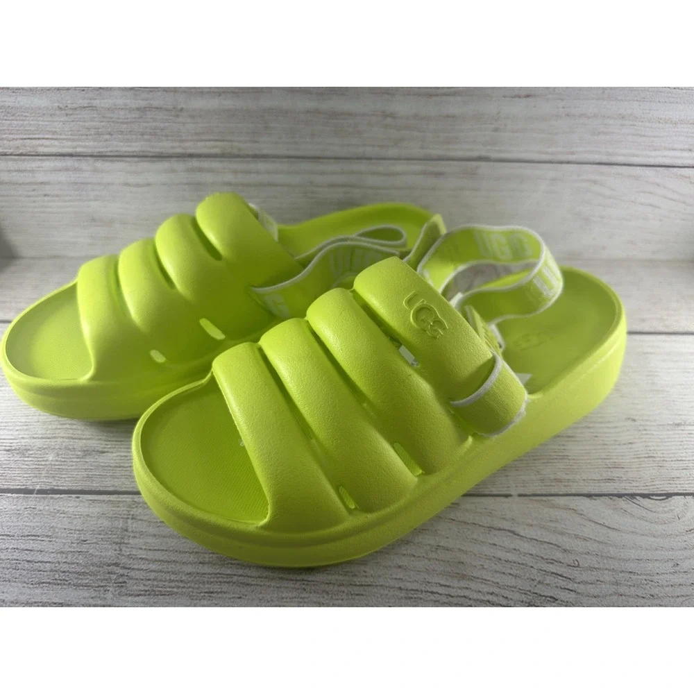 UGG Women's Key Lime Sport Yeah Synthetic Slingback Slide Sandals Size 6